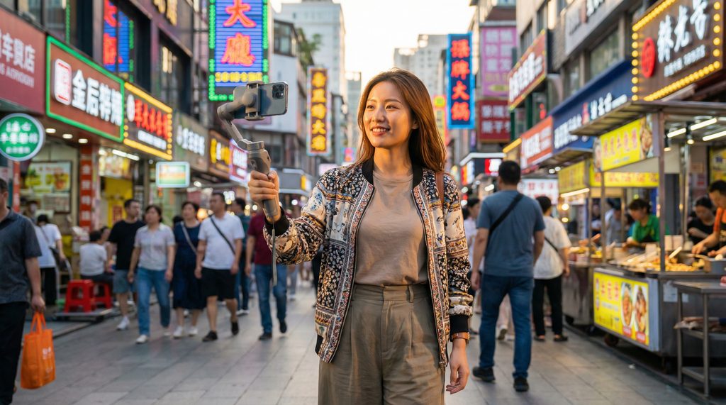 国产自拍VLOG城市探索视频